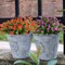 Artificial Flowers Outdoor Fake Flowers,8 Bundles Outside Face Mums Fake Summer Greenery UV Resistant No Fade Faux Plastic Lotus Shrubs Home Garden Porch Patio Decoration
